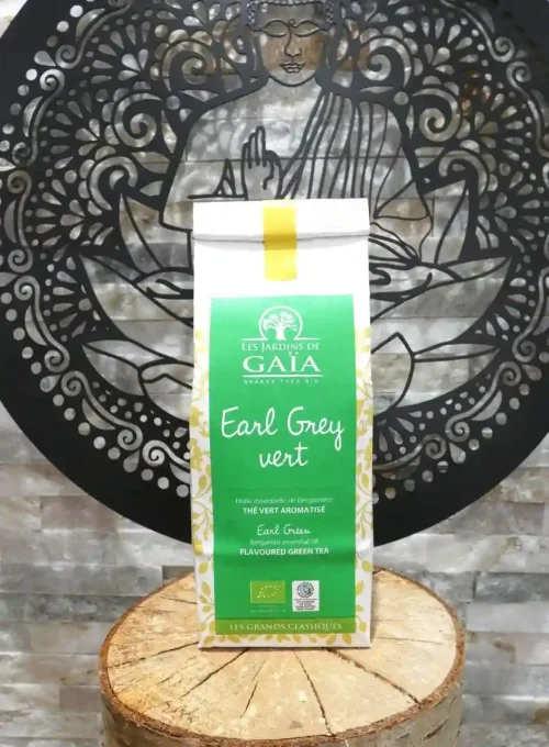 Thé bio Earl Grey vert - Sachet de 100 g - Les Jardins de Gaïa - Ker Gaïa