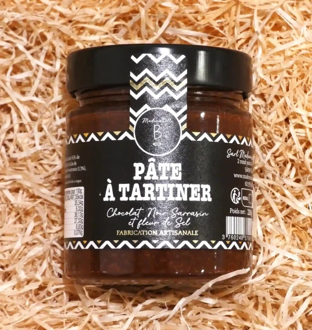 Pâte à tartiner au chocolat noir, sarrasin et fleur de sel - Pot de 220 g - Mademoiselle Breizh